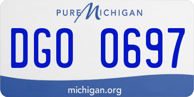 MI license plate DGO0697