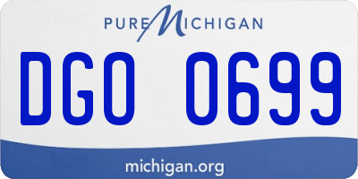 MI license plate DGO0699