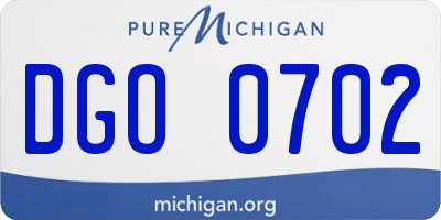 MI license plate DGO0702