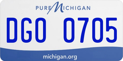 MI license plate DGO0705