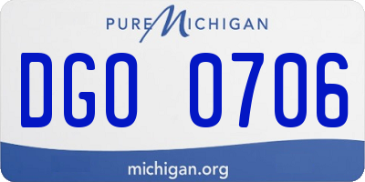 MI license plate DGO0706