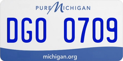 MI license plate DGO0709