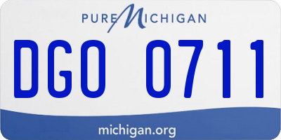 MI license plate DGO0711