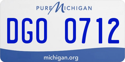 MI license plate DGO0712