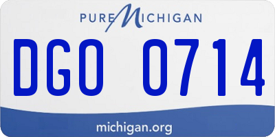 MI license plate DGO0714