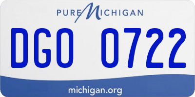 MI license plate DGO0722
