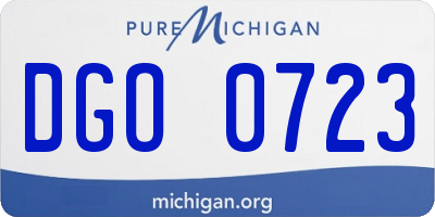 MI license plate DGO0723