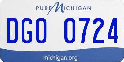 MI license plate DGO0724