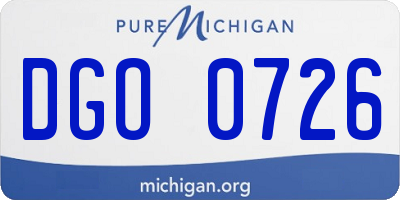 MI license plate DGO0726
