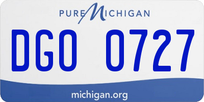 MI license plate DGO0727