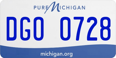 MI license plate DGO0728