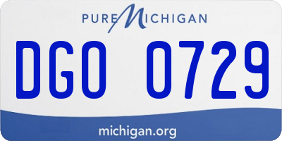 MI license plate DGO0729