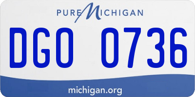 MI license plate DGO0736