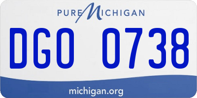 MI license plate DGO0738