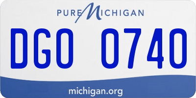 MI license plate DGO0740