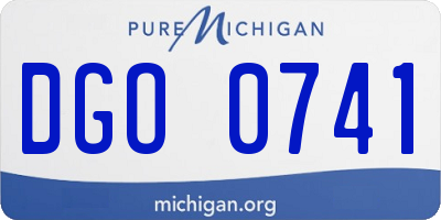 MI license plate DGO0741