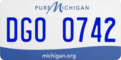 MI license plate DGO0742