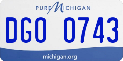 MI license plate DGO0743