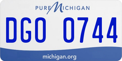 MI license plate DGO0744