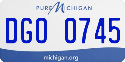 MI license plate DGO0745