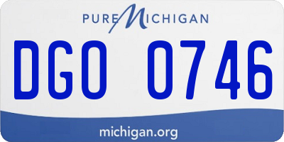 MI license plate DGO0746