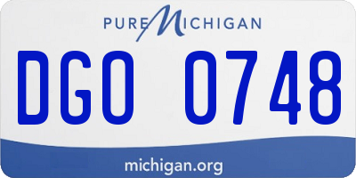 MI license plate DGO0748