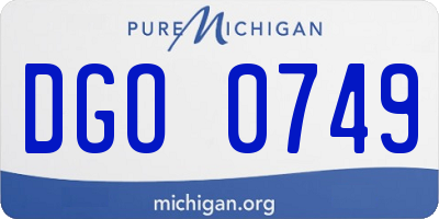 MI license plate DGO0749