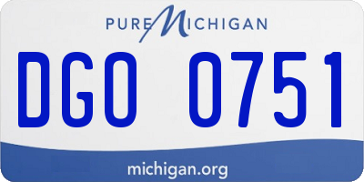 MI license plate DGO0751