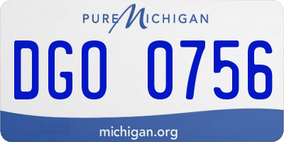MI license plate DGO0756