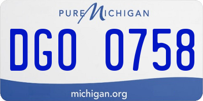 MI license plate DGO0758