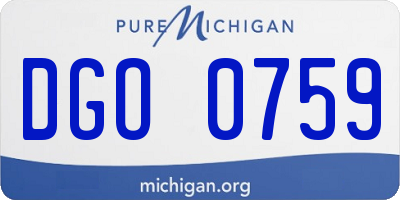 MI license plate DGO0759