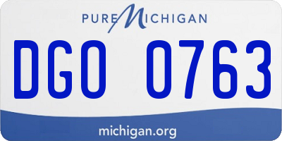 MI license plate DGO0763