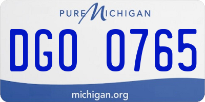 MI license plate DGO0765