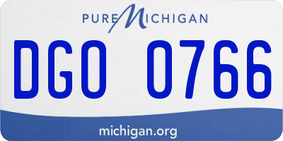 MI license plate DGO0766