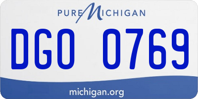 MI license plate DGO0769