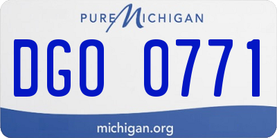 MI license plate DGO0771