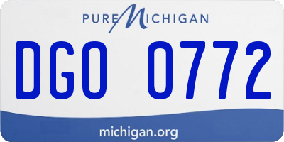 MI license plate DGO0772