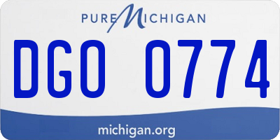 MI license plate DGO0774