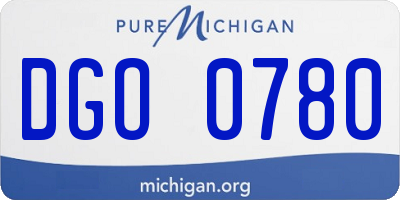 MI license plate DGO0780