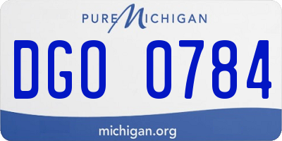 MI license plate DGO0784