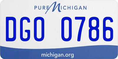 MI license plate DGO0786