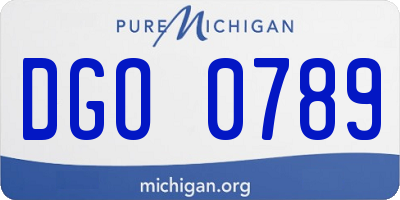 MI license plate DGO0789