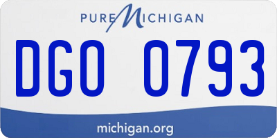 MI license plate DGO0793