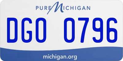 MI license plate DGO0796