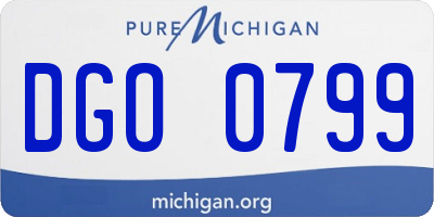 MI license plate DGO0799