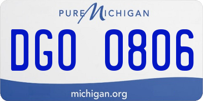 MI license plate DGO0806