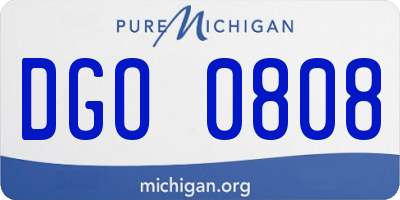 MI license plate DGO0808