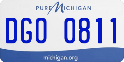 MI license plate DGO0811