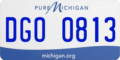 MI license plate DGO0813