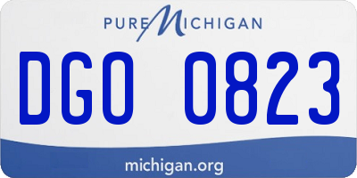 MI license plate DGO0823